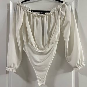 Off the shoulder White bodysuit